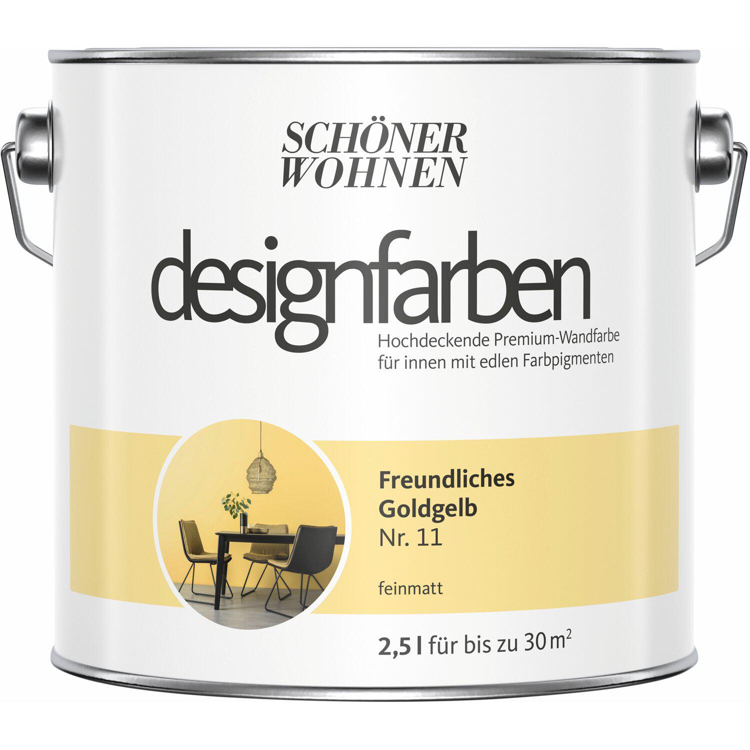 OBI Stechlin - Schöner Wohnen Designfarben Freundliches Goldgelb matt 2,5 l Schöner Wohnen Designfarben Freundliches Goldgelb matt 2,5 l Angebot bei OBI Stechlin im Prospekt WANDGESTALTUNG