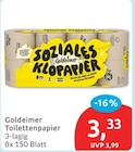Toilettenpapier von Goldeimer für 3,33 € bei budni im Angebot Toilettenpapier von Goldeimer im aktuellen budni Prospekt