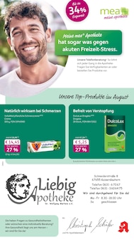 Aktueller mea - meine apotheke Prospekt "Unsere August-Angebote" für Kaiserslautern Aktueller mea - meine apotheke Prospekt für Kaiserslautern mit Seiten