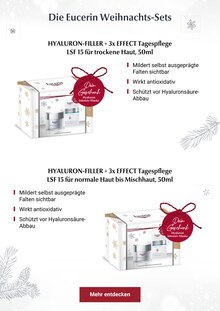 Eucerin Schwalmtal Prospekt der aktuellen Woche, gültig von 07.11.2022 bis 24.12.2022 Aktueller Eucerin Schwalmtal Prospekt "Für strahlend schöne Haut zum Fest" mit 7 Seiten
