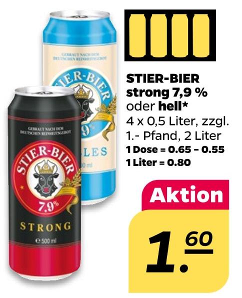 STIER-BIER strong 7,9 % oder hell