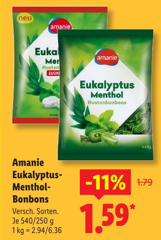Eukalyptus Menthol Bonbons