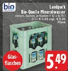 Bio-Quelle Mineralwasser Angebote von Landpark bei EDEKA Essen für 5,49 €