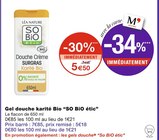 Gel douche karité Bio - SO BiO étic à 5,50 € dans le catalogue Monoprix