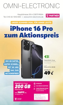 Omni-Electronic Prospekt iPhone 16 Pro zum Aktionspreis mit 8 Seiten