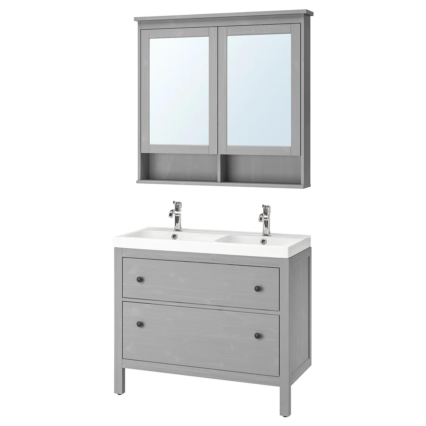 {{query}} von HEMNES / ODENSVIK Badeinrichtung 5-tlg. grau/VOXNAN Mischbatterie von HEMNES / ODENSVIK