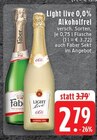 Aktuelle Sekt Angebote bei EDEKA in Mönchengladbach Aktuelles Light live 0,0% Alkoholfrei trocken Angebot bei EDEKA in Mönchengladbach ab 2,79 €