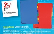 Intercalaires - Office DEPOT à Toulouse Intercalaires en promo chez Office DEPOT Toulouse à 2,29 €
