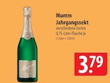 Jahrgangssekt Angebote von Mumm bei famila Nordost Buchholz für 3,79 €