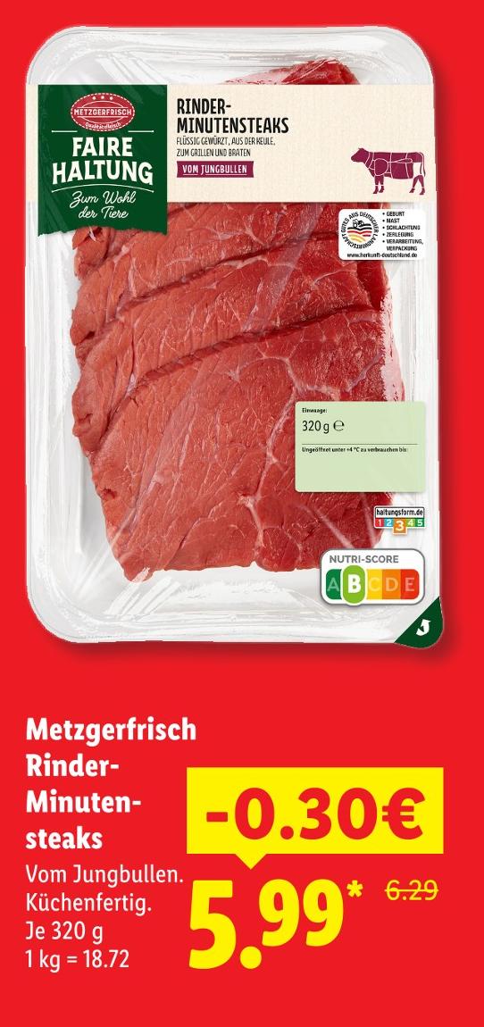 Rinder-Minutensteaks