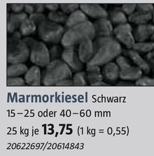 Marmorkiesel bei BAUHAUS in Cottbus Marmorkiesel im Angebot bei BAUHAUS Cottbus für 13,75 €