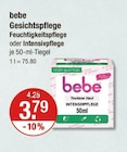 Gesichtspflege Feuchtigkeitspflege oder Intensivpflege von bebe im aktuellen V-Markt Prospekt