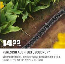 OBI Bad Essen - PERLSCHLAUCH LUX „ECODROP“ PERLSCHLAUCH LUX „ECODROP“ Angebot bei OBI Bad Essen im Prospekt ALLES MACHBAR