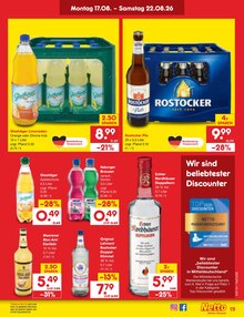 Bier im Netto Marken-Discount Prospekt "Aktuelle Angebote" mit 61 Seiten (Rostock)