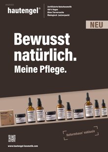 Reformhaus Bad Oldesloe Prospekt der aktuellen Woche, gültig von 01.12.2022 bis 31.12.2022 Aktueller Reformhaus Bad Oldesloe Prospekt "Natürlich besser…für mich!" mit 56 Seiten