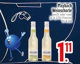 Weinschorle weiß im Angebot bei EDEKA in Ravensburg Weinschorle weiß Angebote von Maybach bei EDEKA Ravensburg für 1,11 €