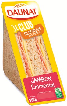 Intermarché Le Chesnay - Le club classique pain complet jambon emmental Promo Le club classique pain complet jambon emmental dans le catalogue Intermarché "Les prix avec modération" à Le Chesnay