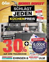 Möbel Borst Prospekt: "SCHLÄGT JEDEN KÜCHENPREIS", 8 Seiten, 04.06.2025 - 29.07.2025