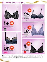 Offre Lingerie dans le catalogue E.Leclerc du moment à la page 64