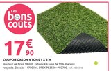 Mr.Bricolage Châteaurenard - Promo Coupon Gazon 4 Tons 1 x 3 m Promo Coupon Gazon 4 Tons 1 x 3 m à 17,90 € dans le catalogue Mr.Bricolage à Châteaurenard