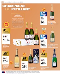 Prix et réduction Champagne Brut dans le prospectus Carrefour en cours Offre Champagne Brut dans le catalogue Carrefour du moment à la page 24