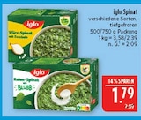 Würz-Spinat mit Zwiebeln von Iglo im aktuellen Marktkauf Prospekt
