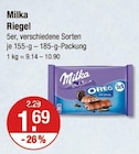 Riegel von Milka im aktuellen V-Markt Prospekt für 1,69 €