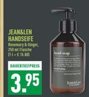 Handseife Rosemary & Ginger Angebote von Jean&Len bei Marktkauf Bielefeld für 3,95 €