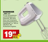 Handmixer HMD-215 im Angebot bei Marktkauf in Reutlingen Handmixer HMD-215 Angebote bei Marktkauf Reutlingen für 19,99 €