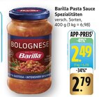 Pasta Sauce Spezialitäten im Angebot bei EDEKA in Ulm Pasta Sauce Spezialitäten Angebote von Barilla bei EDEKA Ulm für 2,49 €