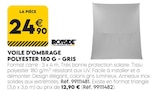 Voile d'ombrage polyester 180 g - gris - Ironside en promo chez Tout Faire Voile d'ombrage polyester 180 g - gris - Ironside dans le catalogue Tout Faire