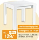Tisch im Angebot bei Opti-Wohnwelt in Fulda Tisch Angebote bei Opti-Wohnwelt Fulda für 129,00 €
