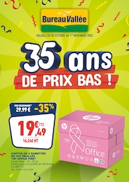 Prospectus Librairies & Culture de Bureau Vallée à Plan-de-Cuques: "35 ans DE PRIX BAS !", 14 pages, 20/10/2025 - 01/11/2025