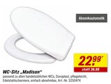 WC-Sitz „Madison“ im Angebot bei toom Baumarkt in Bergheim WC-Sitz „Madison“ Angebote bei toom Baumarkt Bergheim für 22,99 €