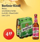 Weisse im Angebot bei Huster in Zwickau Weisse Angebote von Berliner Kindl bei Huster Zwickau für 4,49 €