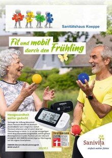 Aktueller Sanitätshaus Koeppe Eberswalde Prospekt "Fit und mobil durch den Frühling" Seite 1 von 6 Seiten für Eberswalde