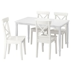 Tisch und 4 Stühle weiß/weiß Angebote von DANDERYD / INGOLF bei IKEA Albstadt für 328,96 €