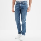 Promo Jeans denim straight 5 poches Creeks denim double stone homme à 29,99 € dans le catalogue La Halle à Le Petit-Quevilly