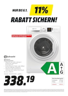 Waschmaschine im MediaMarkt Saturn Prospekt "11% RABATT SICHERN!" mit 23 Seiten (Hückelhoven)