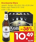 Biere Angebote von Krombacher bei Netto Marken-Discount Wittmund für 10,49 €