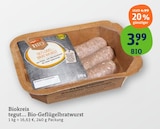 Bio-Geflügelbratwurst im Angebot bei tegut in Ingolstadt Bio-Geflügelbratwurst Angebote von tegut... bei tegut Ingolstadt für 3,99 €