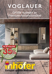 Aktueller Möbel Inhofer Prospekt (Ulm, 8 Seiten zum blättern Möbel Inhofer Prospekt VOGLAUER mit 8 Seiten