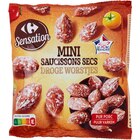 Mini saucissons secs - CARREFOUR SENSATION - Carrefour à Cannes Mini saucissons secs - CARREFOUR SENSATION en promo chez Carrefour Cannes à 1,35 €