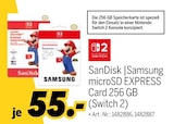 microSD EXPRESS Card 256 GB (Switch 2) von SanDisk oder Samsung für 55,00 € bei MEDIMAX im Angebot microSD EXPRESS Card 256 GB (Switch 2) von SanDisk oder Samsung im aktuellen MEDIMAX Prospekt