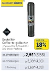 Deckel für Coffee-to-go Becher von Rioba im aktuellen Metro Prospekt für 3,56 €