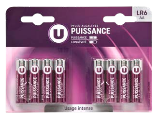 Super U Ézanville - PACK DE 8 PILES PUISSANCE Promo PACK DE 8 PILES PUISSANCE dans le catalogue Super U Les jouets c'est par ici ! à Ézanville
