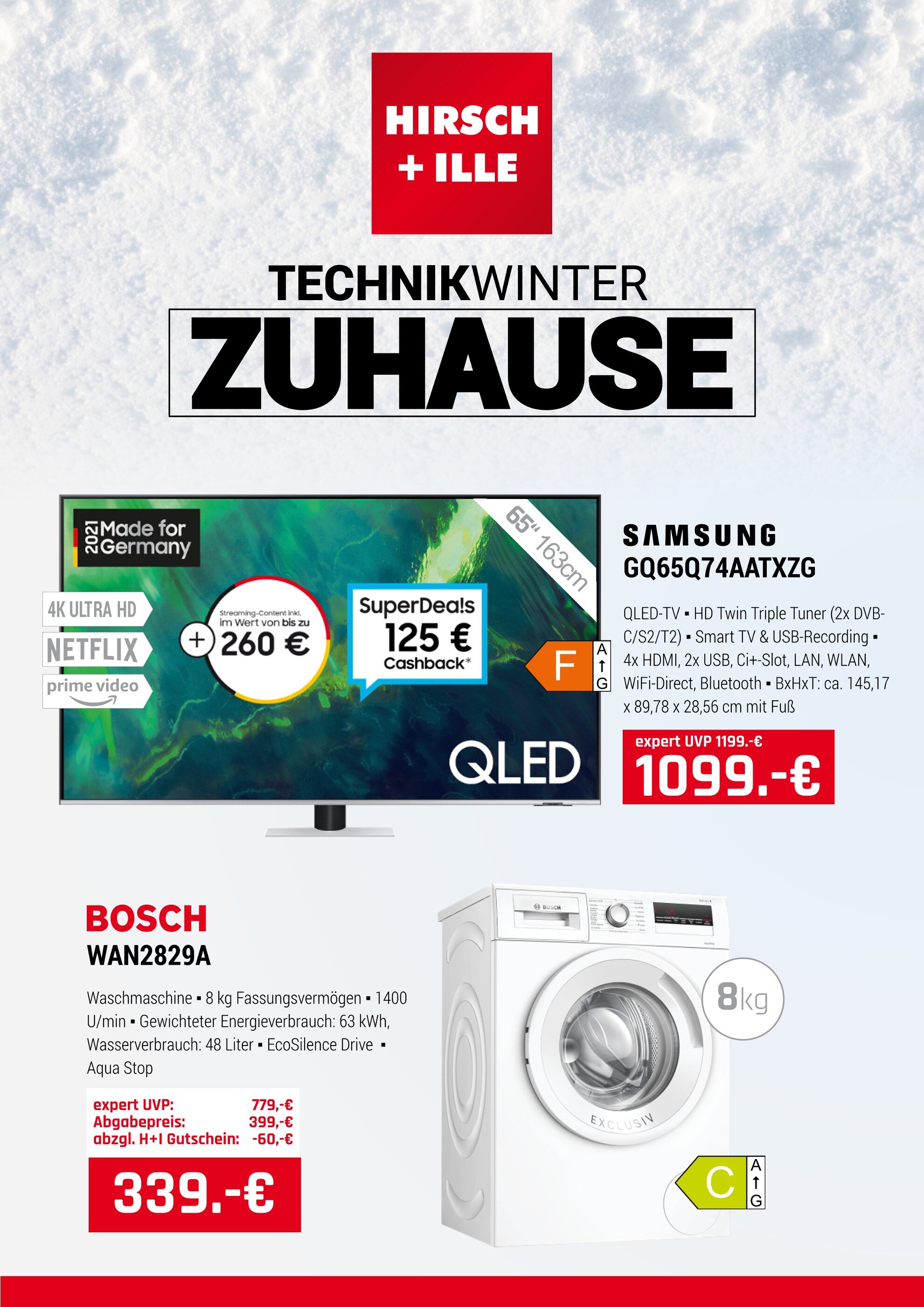 Hirsch und Ille Prospekt für Magdeburg mit 17 Seiten Hirsch und Ille Prospekt für Magdeburg: "TECHNIKWINTER ZUHAUSE", 17 Seiten, 28.01.2022 - 05.02.2022