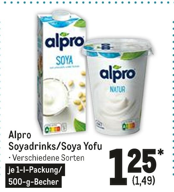 Metro Hamburg - Soyadrinks/Soya Yofu Soyadrinks/Soya Yofu Angebot bei Metro Hamburg im Prospekt Food