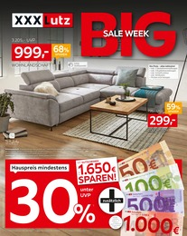 XXXLutz Möbelhäuser Prospekt für Mannheim mit 30 Seiten XXXLutz Möbelhäuser Prospekt für Mannheim: "BIG SALE WEEK", 30 Seiten, 27.03.2023 - 02.04.2023