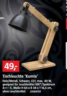 Tischleuchte 'Kumla' bei BAUHAUS in Augsburg Tischleuchte 'Kumla' im Angebot bei BAUHAUS Augsburg für 49,00 €